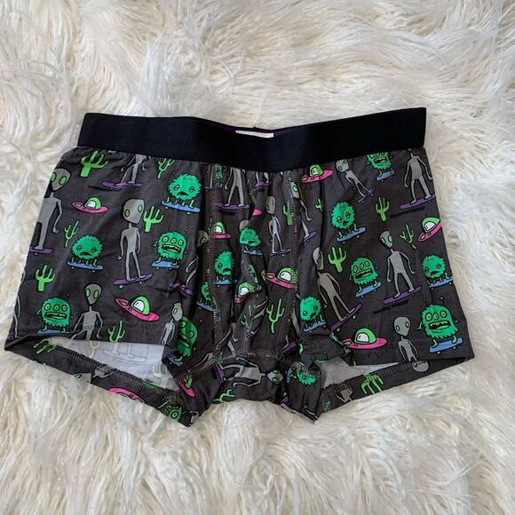 NEW MeUndies Aliens Space Boxer Brief Trunks Shorts Ultra Soft Underwear M - Picture 1 of 5